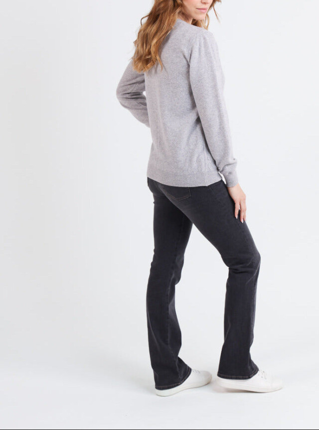 Maison Solfin - Cardigan femme en cachemire et laine gris – 44