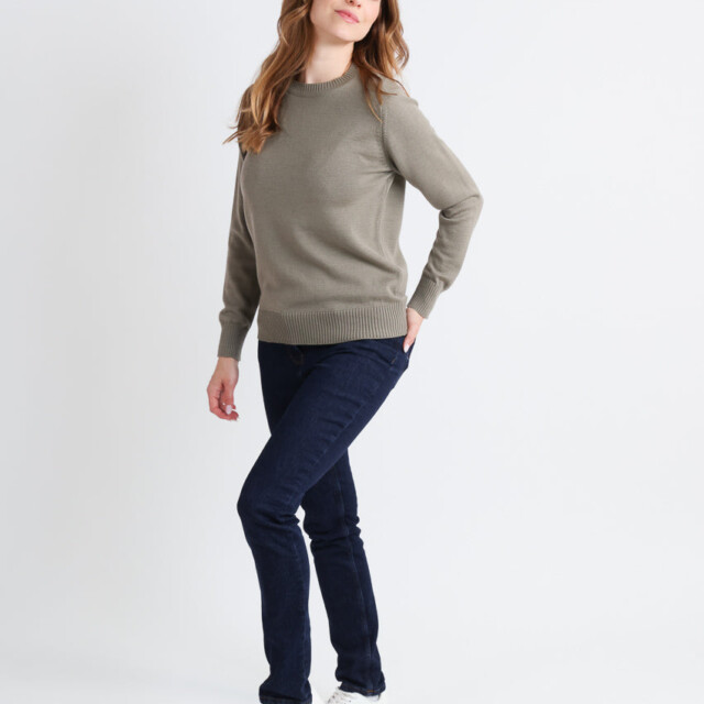 Maison-solfin - Pull épais femme en laine Vert Olive – 48