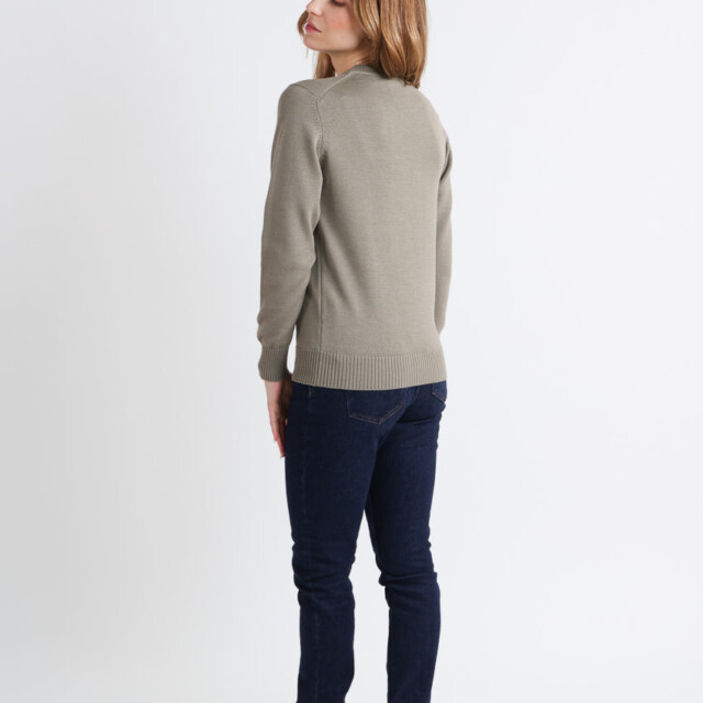Maison-solfin - Pull épais femme en laine Vert Olive – 48