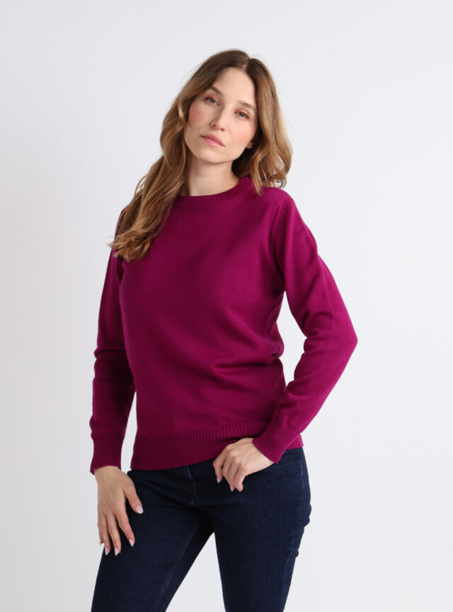 Pull épais femme en laine Violet Amethyste par la marque MAISON SOLFIN MAISON SOLFIN - Pull épais femme en laine Violet Amethyste
