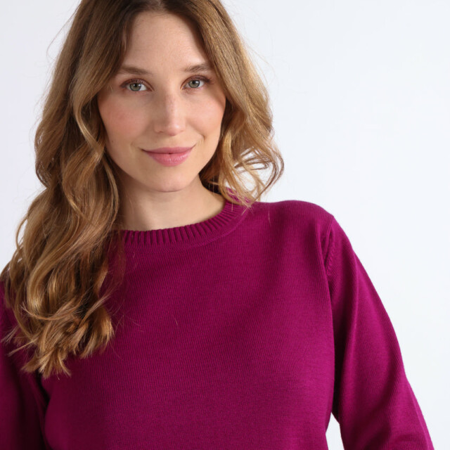 Maison-solfin - Pull épais femme en laine Violet Amethyste – 46