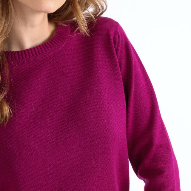 Maison-solfin - Pull épais femme en laine Violet Amethyste – 46