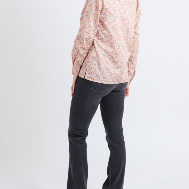 Maison Solfin - Chemisier femme coton orange à fleurs – 48