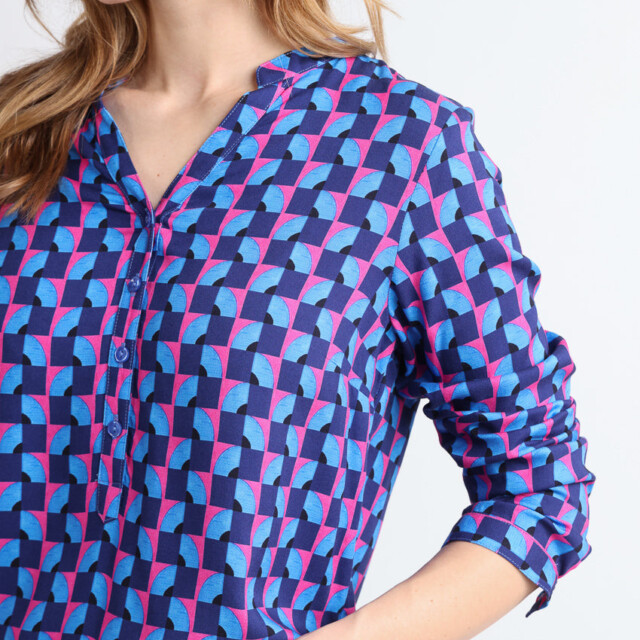 Maison Solfin - Blouse femme en viscose chaude bleu – 48