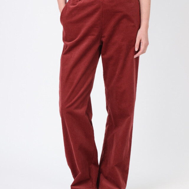Maison-solfin - Pantalon large femme rouge brun – 50
