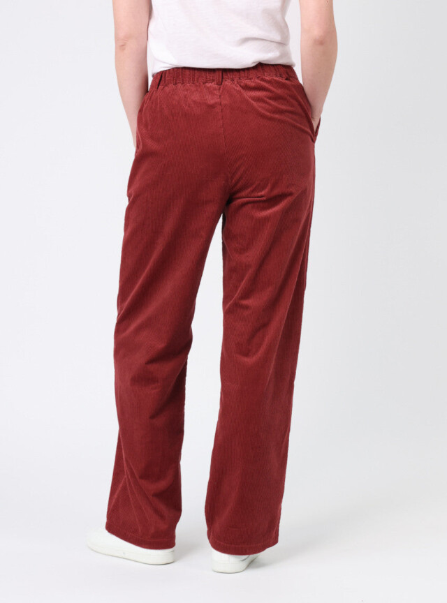 Maison-solfin - Pantalon large femme rouge brun – 50