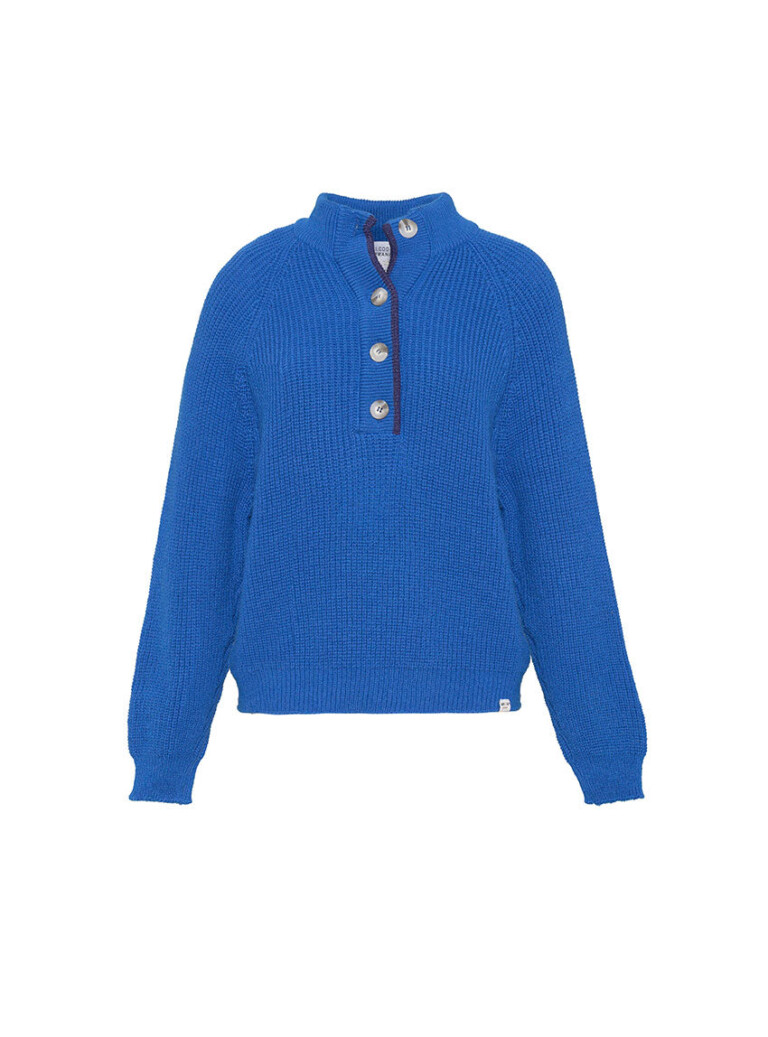 7638 BEQ 15 pull aurelie bleu electrique i code LAFRANÇAISE - Pull Aurélie iC x LF – L