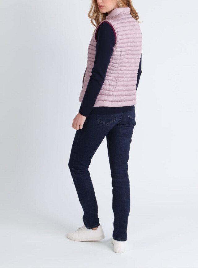 Maison Solfin - Doudoune femme sans manches réversible rose prune – 42