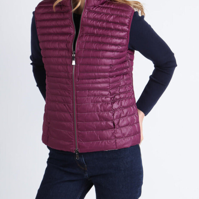 Maison Solfin - Doudoune femme sans manches réversible rose prune – 42