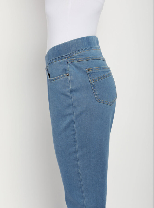 Maison Solfin - Jegging femme coton bleu indigo clair – 50