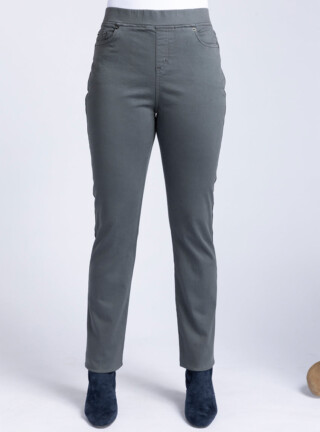 MAISON SOLFIN - Pantalon jegging femme gris bronze