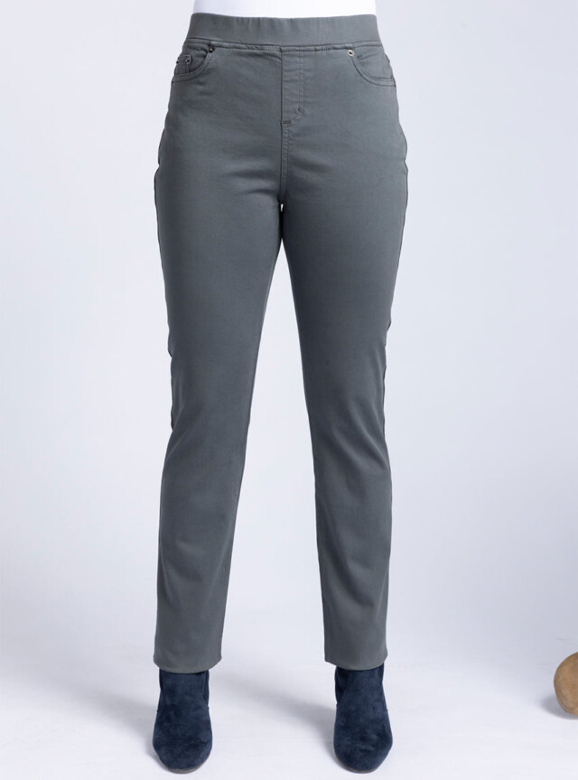 Pantalon jegging femme gris bronze par la marque MAISON SOLFIN MAISON SOLFIN - Pantalon jegging femme gris bronze