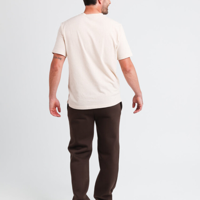 Maison Solfin - Pantalon jogging homme molleton marron – 3