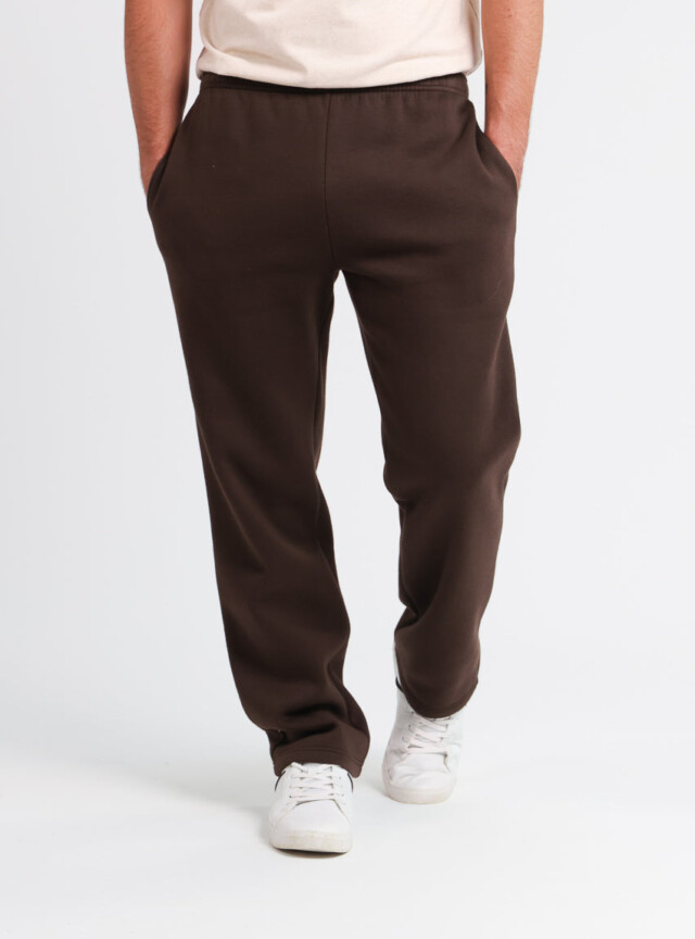 MAISON SOLFIN - Pantalon jogging homme molleton marron
