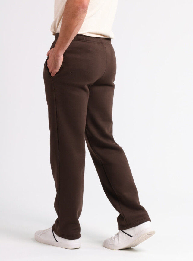 Maison Solfin - Pantalon jogging homme molleton marron – 3