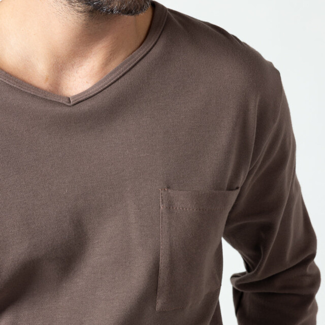 Maison Solfin - Pyjama homme en coton marron – 5