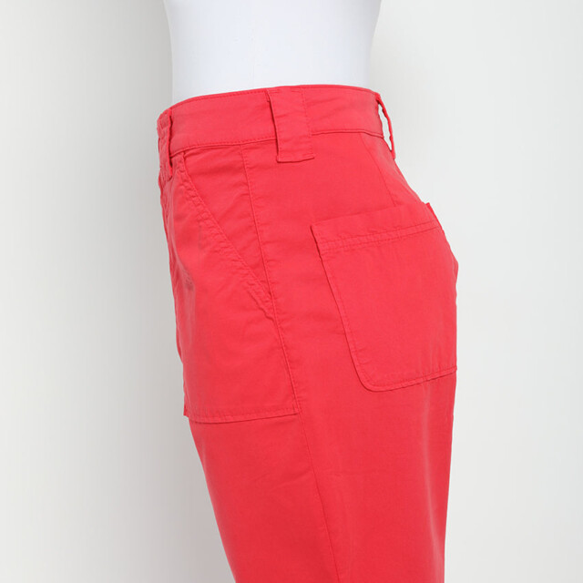 Maison-solfin - Pantalon femme taille haute rouge – 50