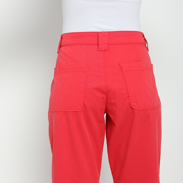 Maison-solfin - Pantalon femme taille haute rouge – 50