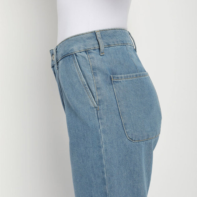 Maison-solfin - Jean large femme bleu indigo clair – 44