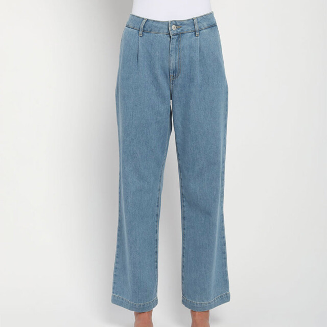 Maison-solfin - Jean large femme bleu indigo clair – 44