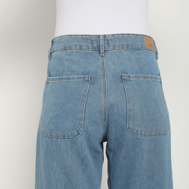 Maison-solfin - Jean large femme bleu indigo clair – 44