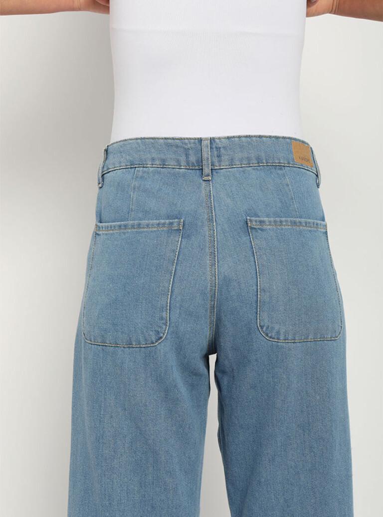 Maison-solfin - Jean large femme bleu indigo clair – 44