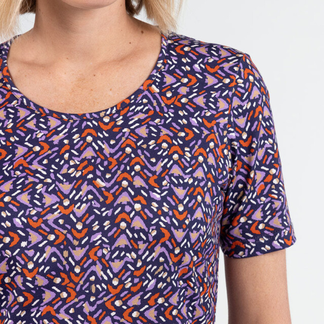 Maison Solfin - Tee-shirt femme en coton violet lavande – 4