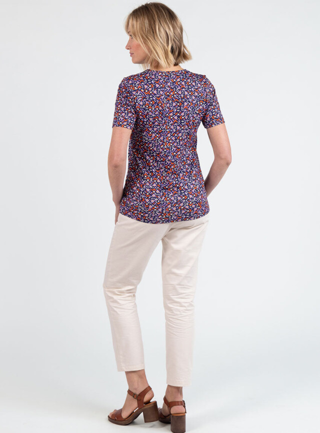 Maison Solfin - Tee-shirt femme en coton violet lavande – 4