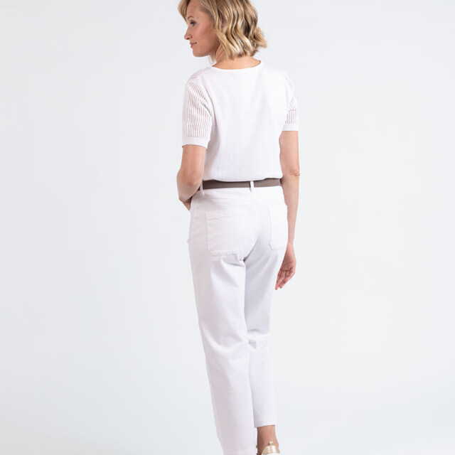 Maison-solfin - Pull femme ajouré coton blanc – 50
