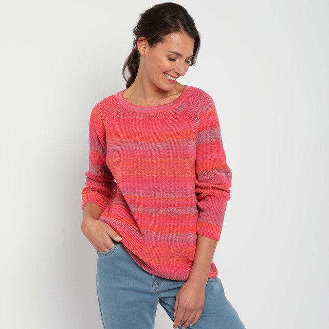 Maison Solfin - Pull femme en coton organique rose peps – 50