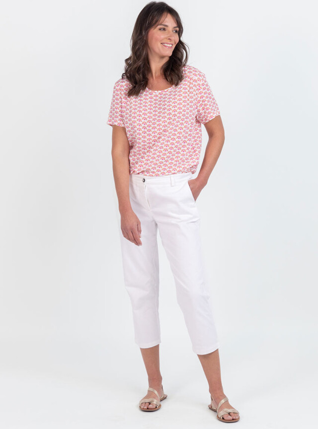 Maison Solfin - Blouse femme viscose imprimé orange – 48