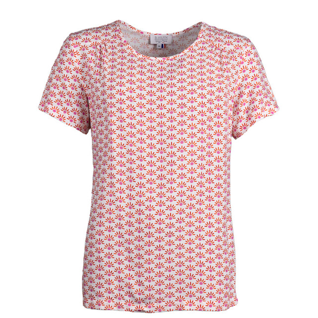 Maison Solfin - Blouse femme viscose imprimé orange – 48