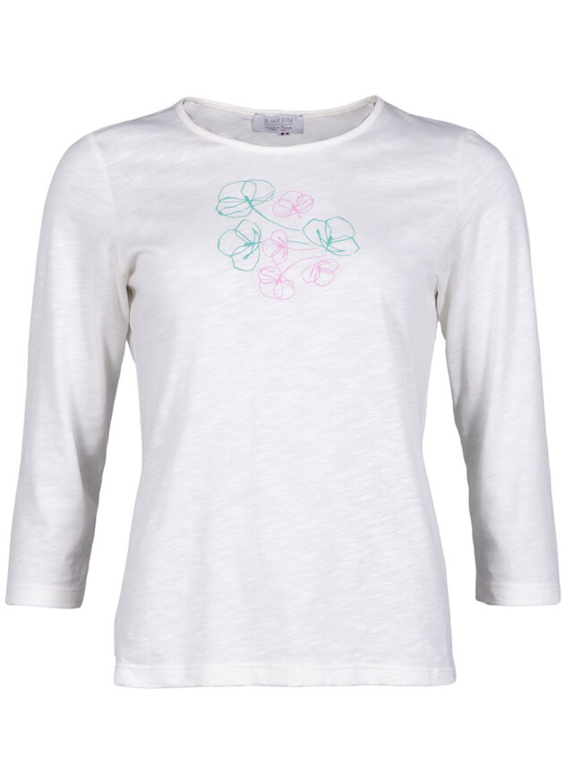 Maison Solfin - Tee-shirt femme en coton blanc crème – 5