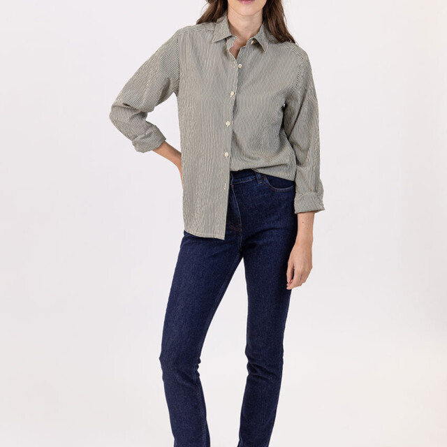 Maison Solfin - Chemise femme décontractée vert bronze – 50
