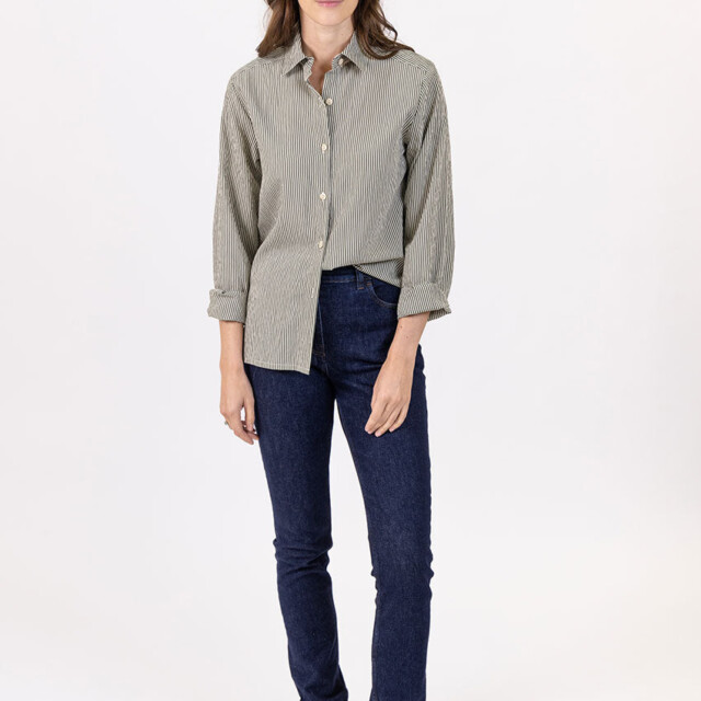 Maison Solfin - Chemise femme décontractée vert bronze – 50