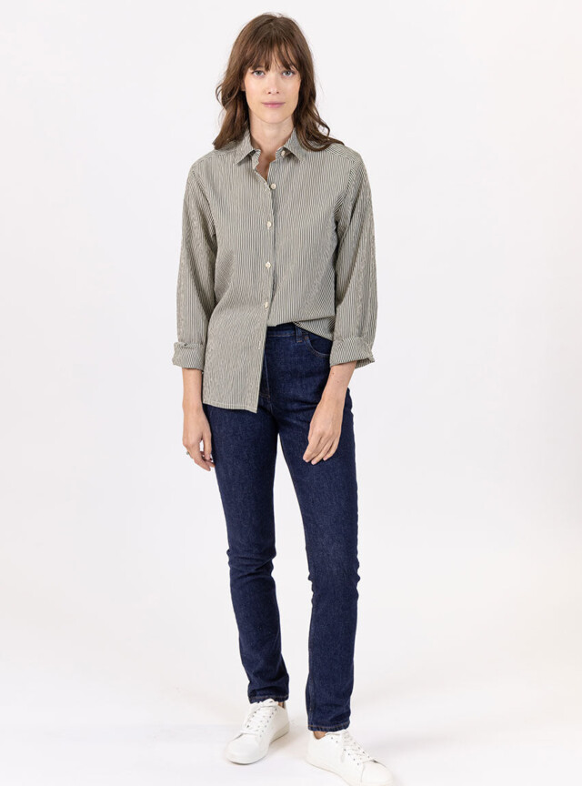 Maison Solfin - Chemise femme décontractée vert bronze – 50