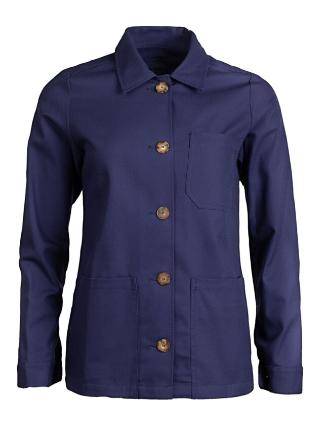 Maison-solfin - Veste femme style veste de travail bleu marine – M