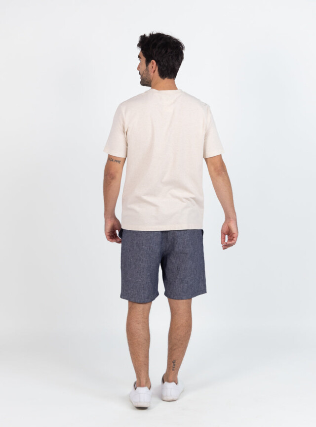 Maison-solfin - Tee-shirt homme en coton beige lin – 6