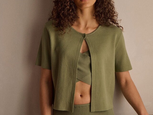 7747 VKA 8 cardigan diane vert kaki LAFRANÇAISE - Cardigan Diane – M