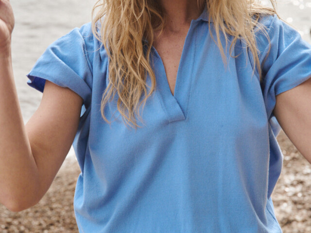 7748 BAA polo delphine bleu aster clair 23 LAFRANÇAISE - Polo Delphine – L