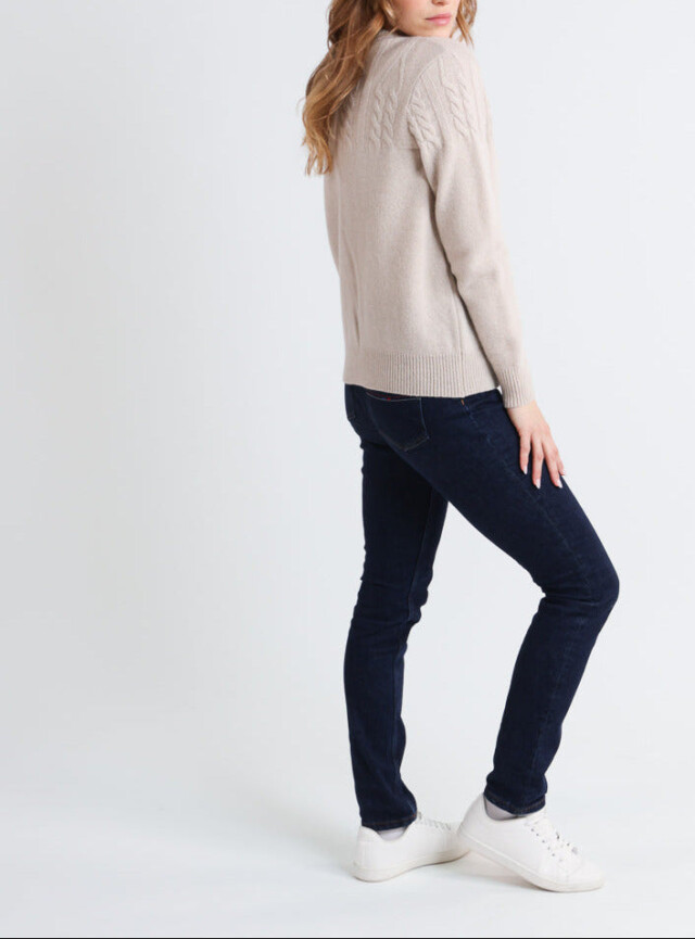 Maison Solfin - Cardigan femme laine mérinos beige clair – 50