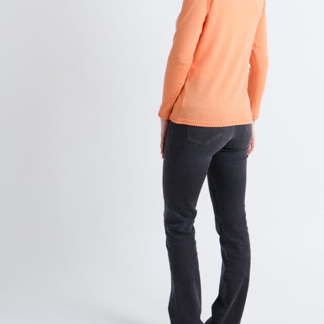 Maison Solfin - Pull femme torsadé en laine orange – 48