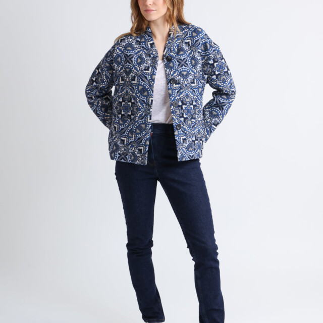 Maison Solfin - Veste matelassée femme bleu – 4