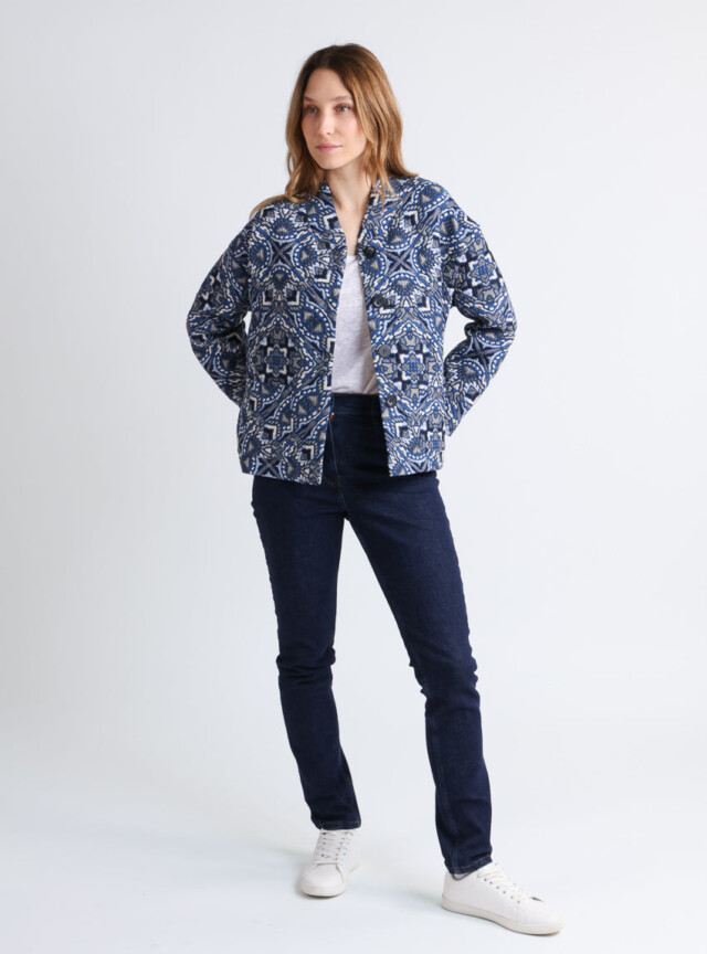 Maison Solfin - Veste matelassée femme bleu – 4