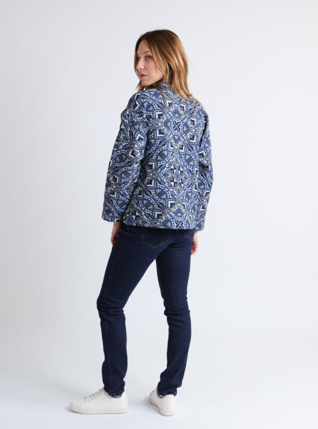 Maison Solfin - Veste matelassée femme bleu – 4