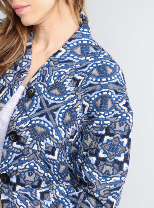 Maison Solfin - Veste matelassée femme bleu – 4