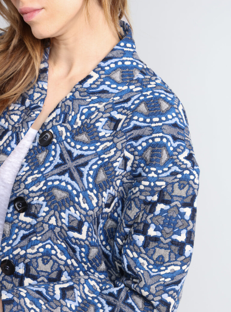 Maison Solfin - Veste matelassée femme bleu – 4