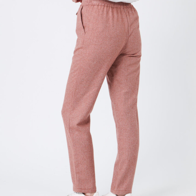 Maison Solfin - Pantalon femme chevrons marron cuivré – 52