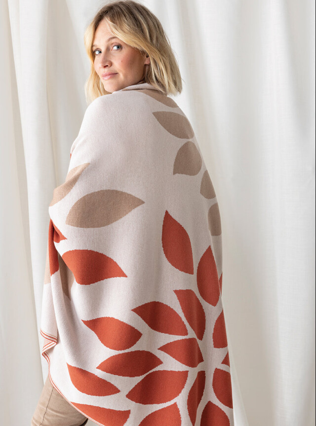 MAISON SOLFIN - Plaid adulte en laine mérinos beige