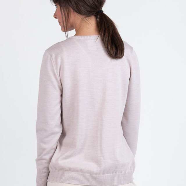 Maison Solfin - Cardigan femme en laine beige naturel – 52